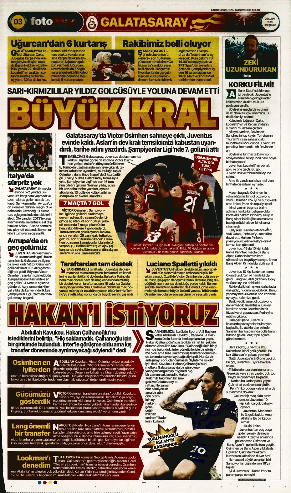"Galatasaray kabustan zafer çıkardı" | Sporun manşetleri - 6