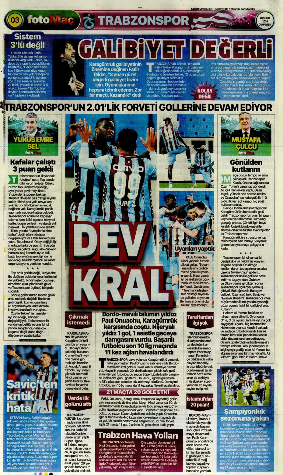 "İsmail Yüksek'e İngiliz takibi" | Sporun manşetleri - 17