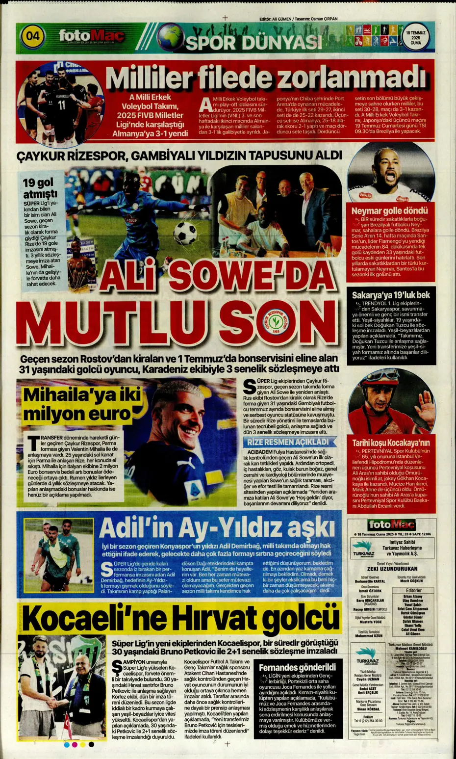 "Fenerbahçe'ye En-Nesyri piyangosu" | Sporun manşetleri - 22