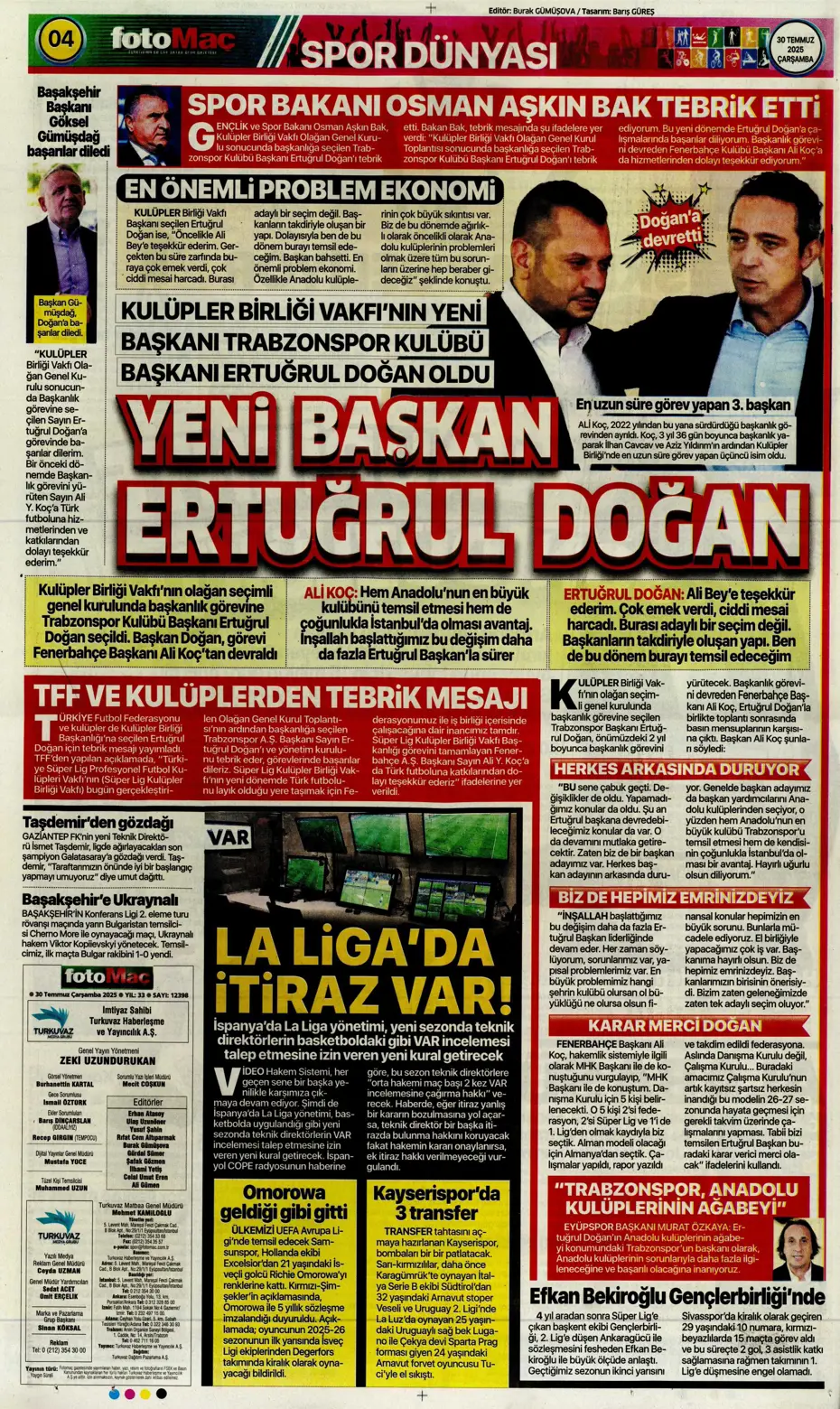 "Beşiktaş'ta Sergen Yalçın ve Mancini bombası" | Sporun manşetleri - 20