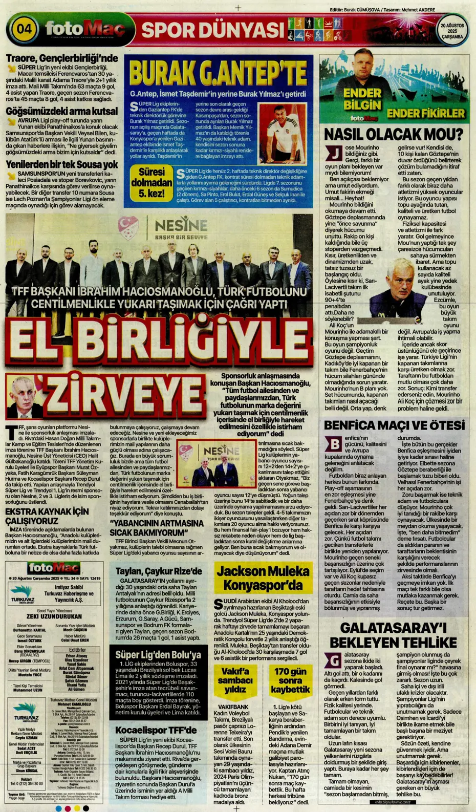 "Fenerbahçe'den Nene sonrası bir transfer daha" | Sporun manşetleri - 22
