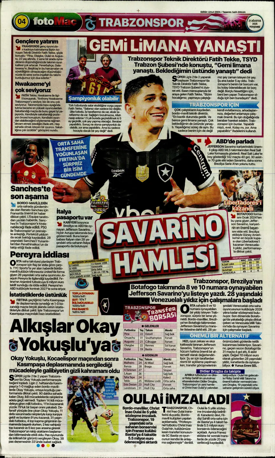 "Benfica'yı Kadıköy'de salladık ama yıkamadık" | Sporun manşetleri - 23