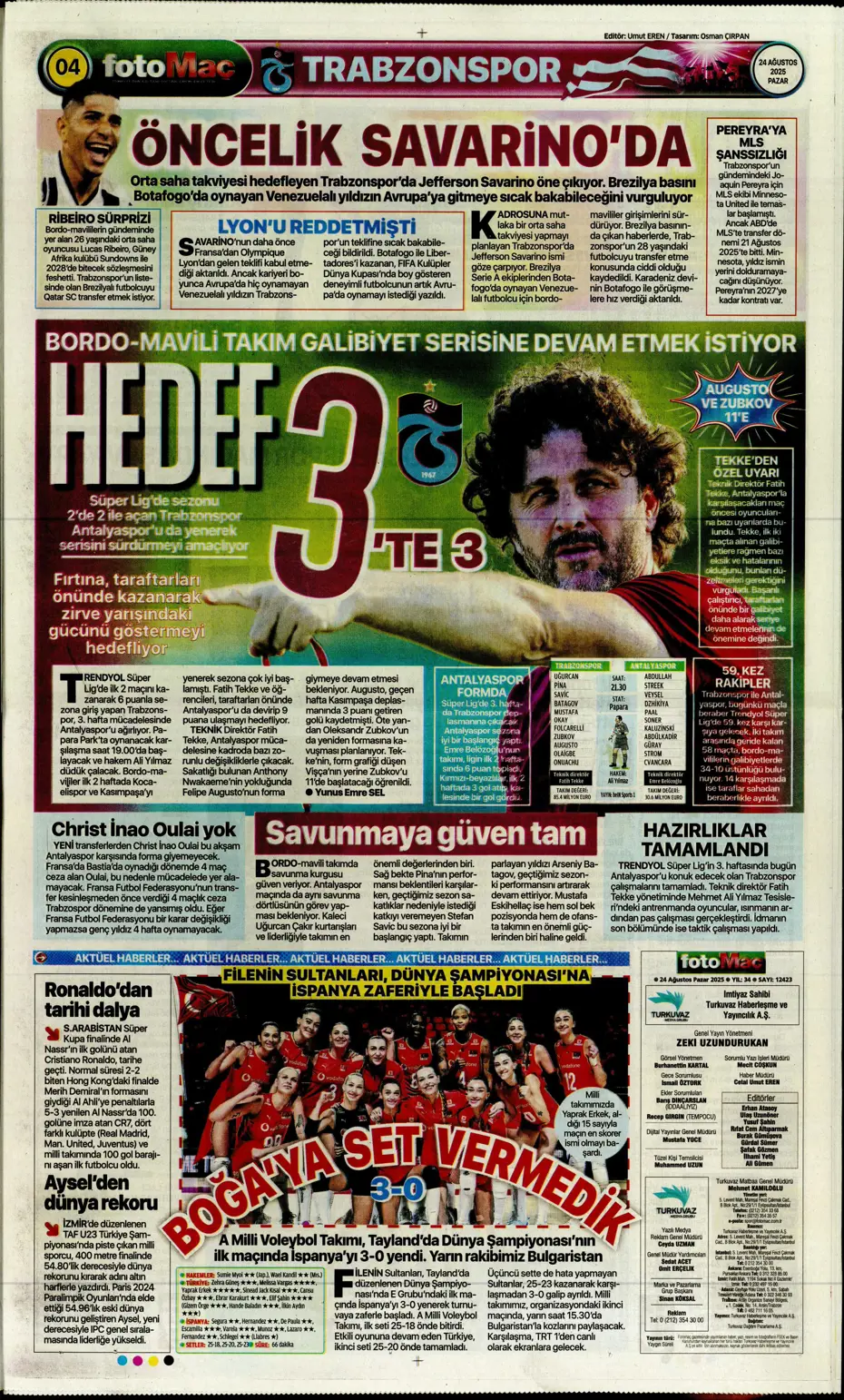 "Galatasaray'a üçlü piyango" | Sporun manşetleri - 34
