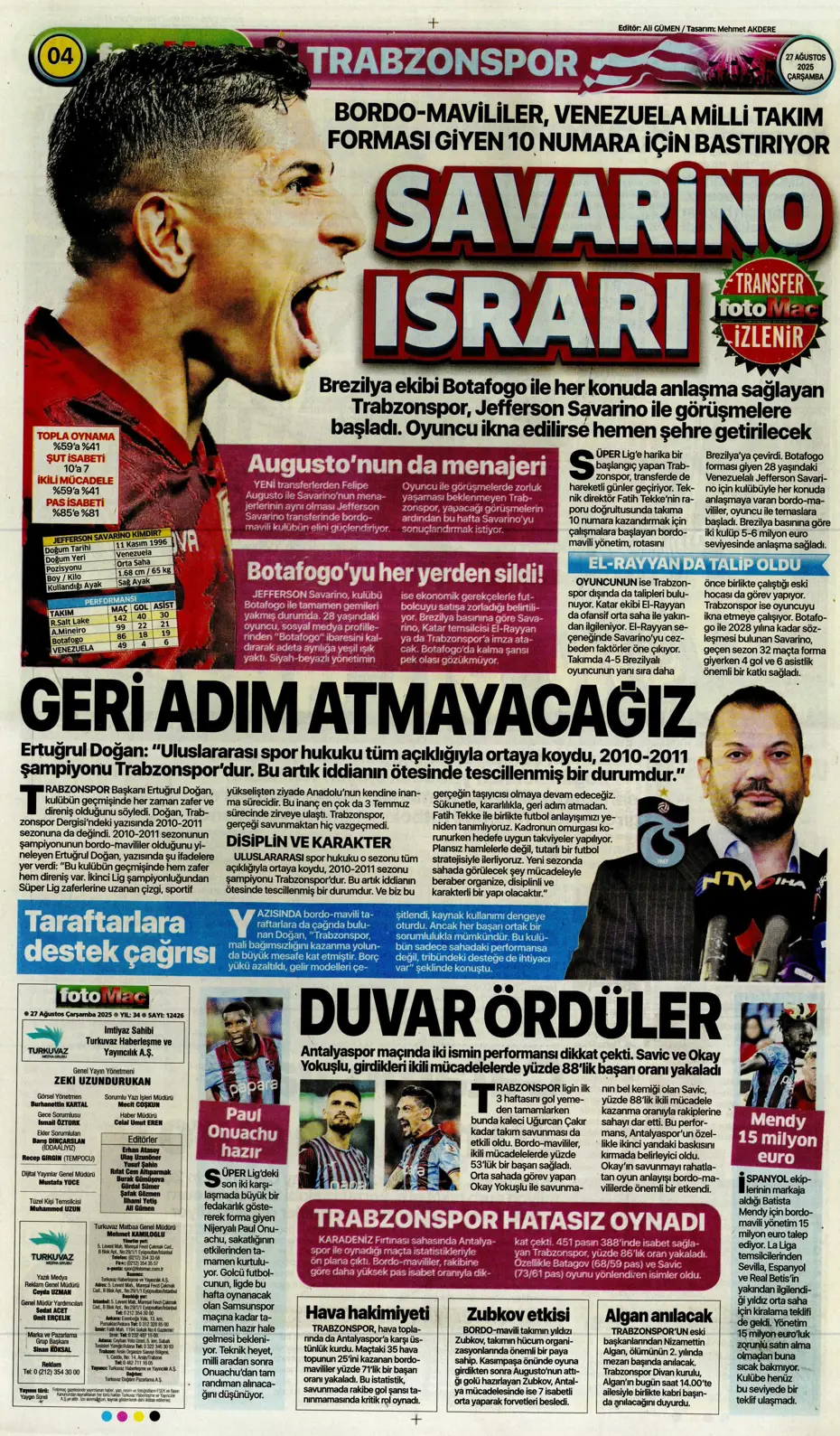 "Fenerbahçe'den 850 milyon euroluk tarihi hamle" | Sporun manşetleri - 21