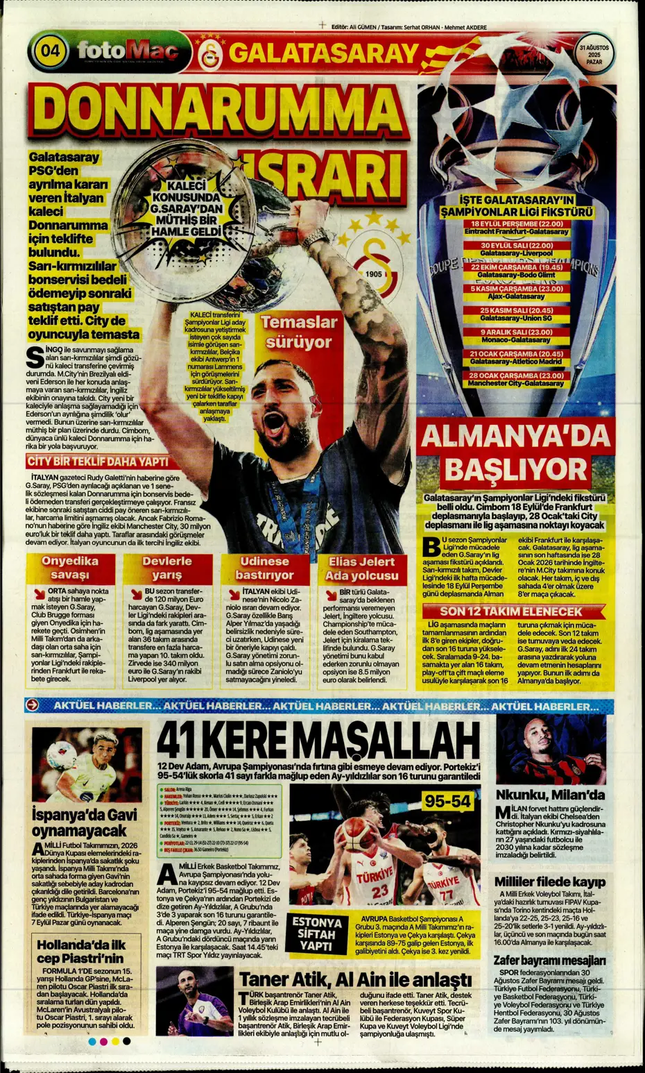 "Roger Schmidt'ten Fenerbahçe kararı" | Sporun manşetleri - 29
