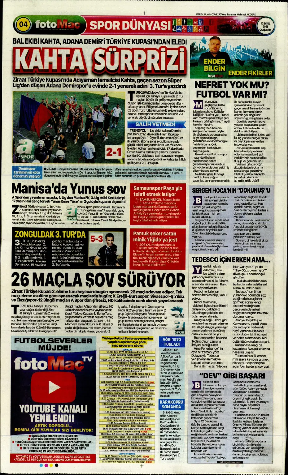 "Okan Buruk'un İlkay-Sane planı" | Sporun manşetleri - 14