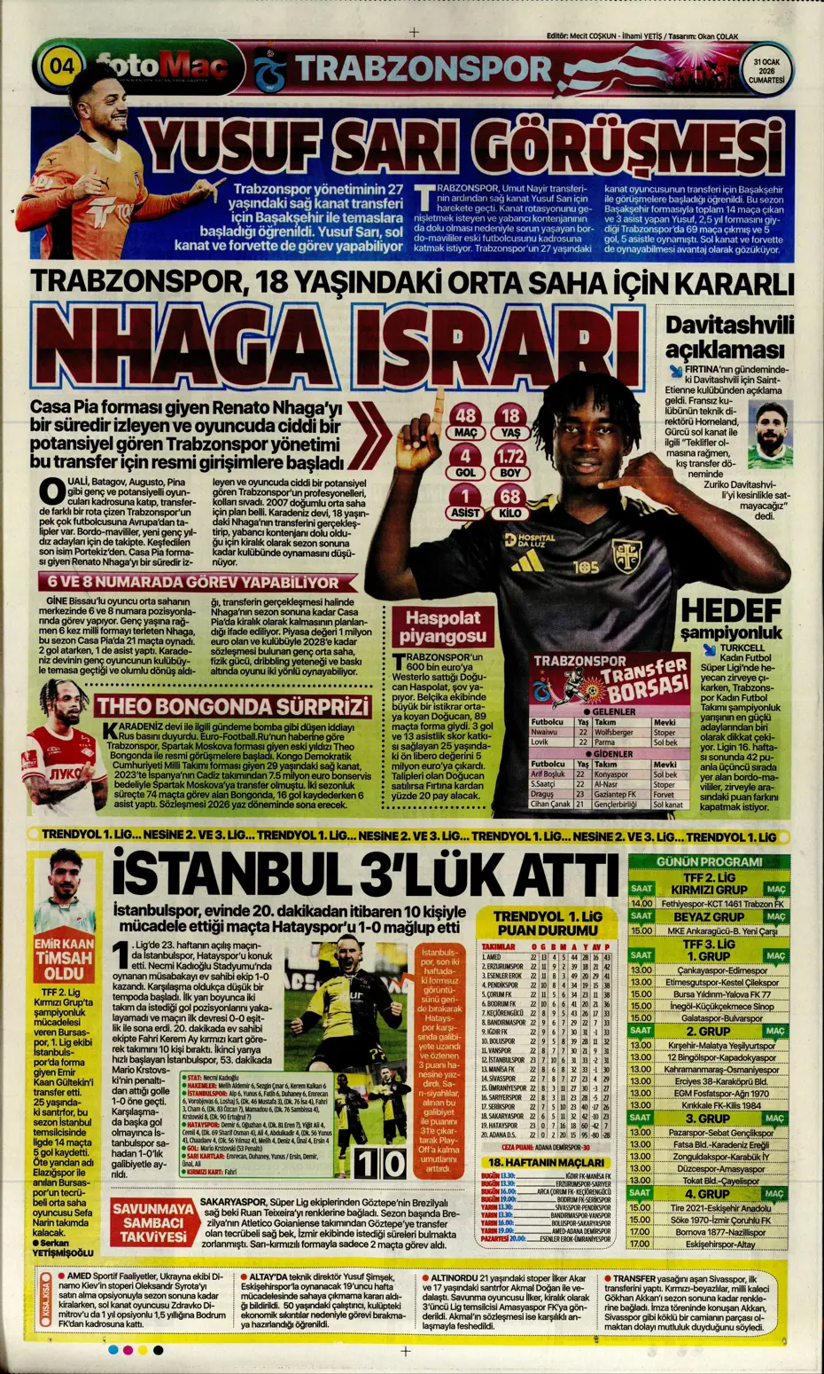 "Lookman, Fenerbahçe'de" | Sporun manşetleri - 2