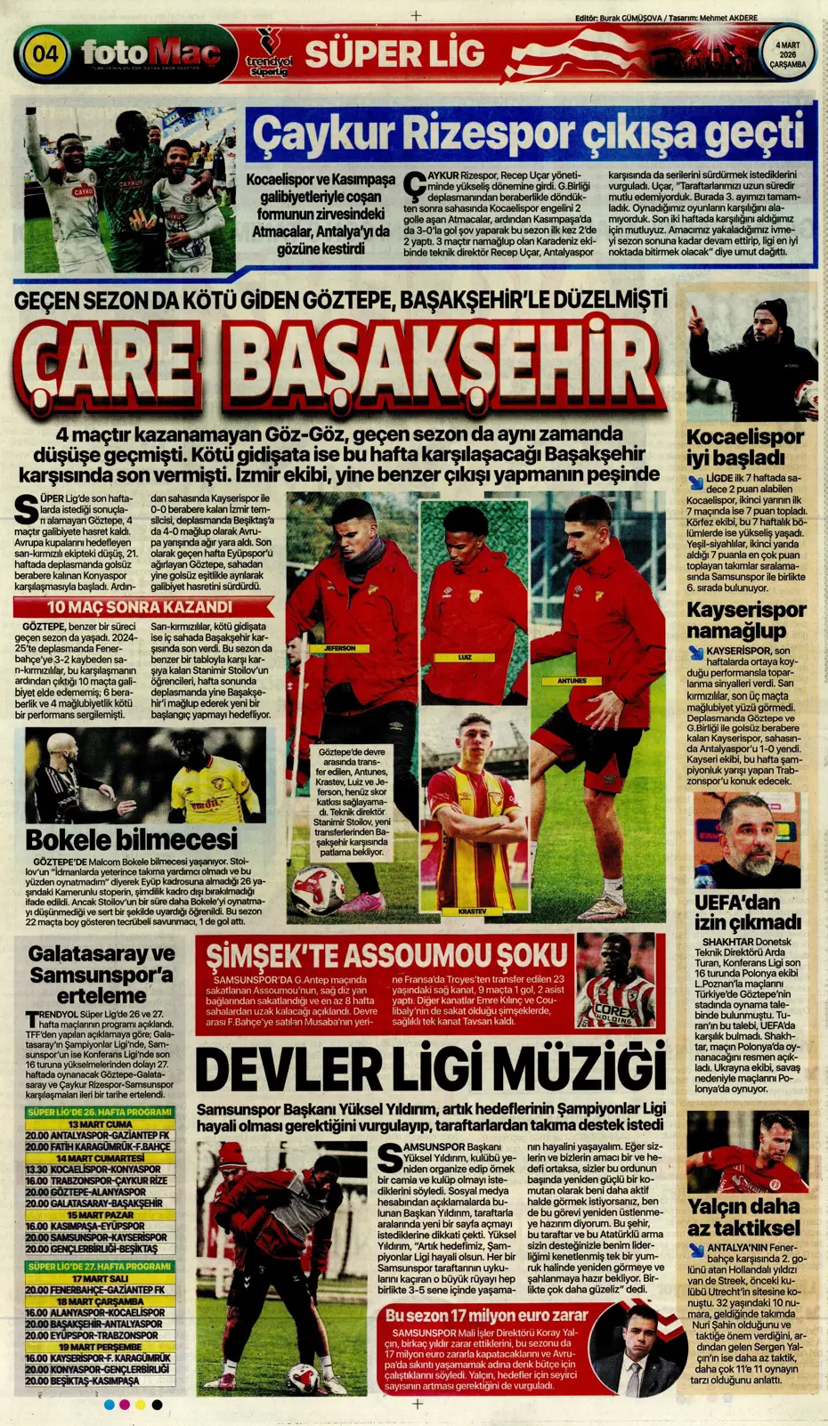 "Anlaşma tamam, sezon sonunda Fenerbahçe'den ayrılıyor" | Sporun manşetleri - 6 "Anlaşma tamam, sezon sonunda Fenerbahçe'den ayrılıyor" | Sporun manşetleri - 6