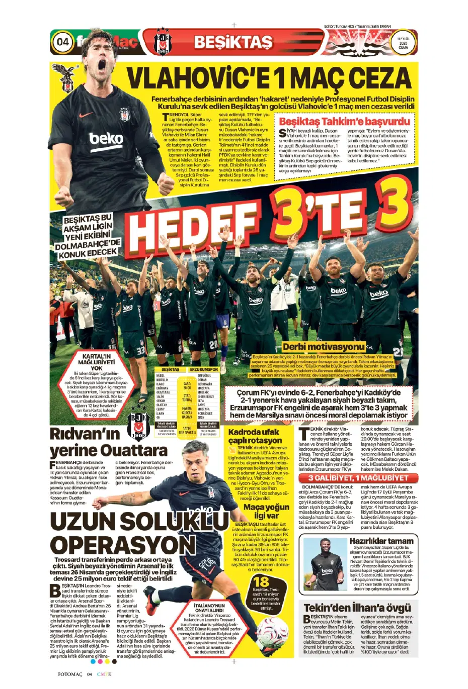 "İsmail Kartal gitti, geldi" | Sporun manşetleri - 21