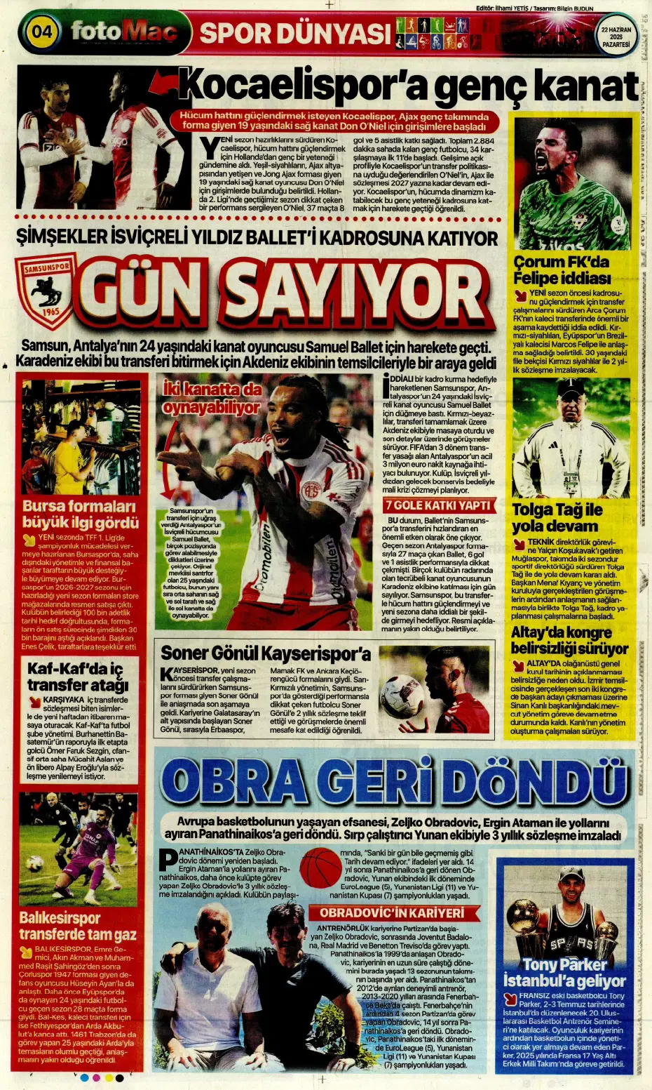 İsmail Kartal'dan Sidiki Cherif'le ilgili karar çıktı | Sporun manşetleri - 5 İsmail Kartal'dan Sidiki Cherif'le ilgili karar çıktı | Sporun manşetleri - 5