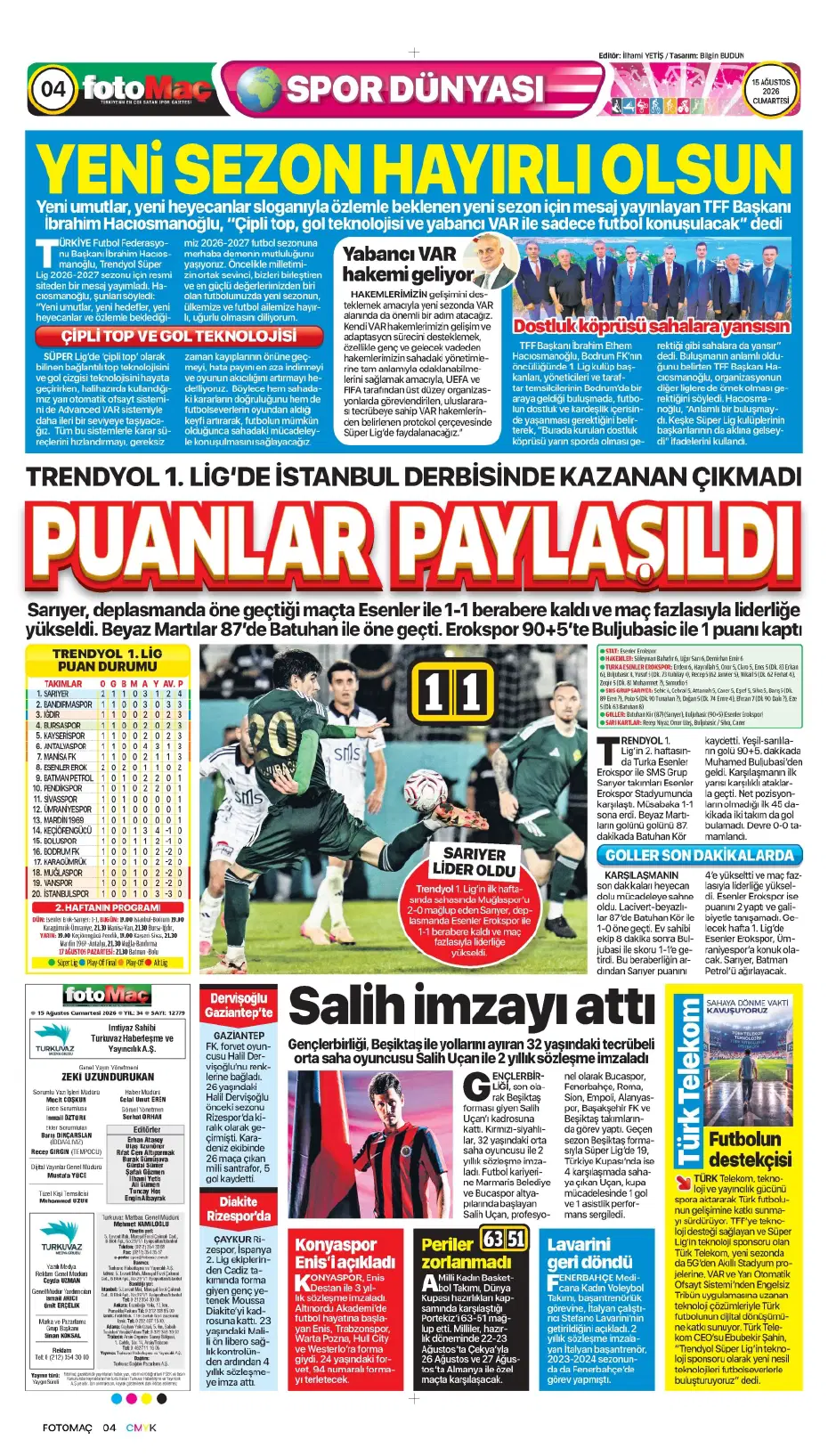 "Darwin Nunez geliyor" | Sporun manşetleri - 14 "Darwin Nunez geliyor" | Sporun manşetleri - 14