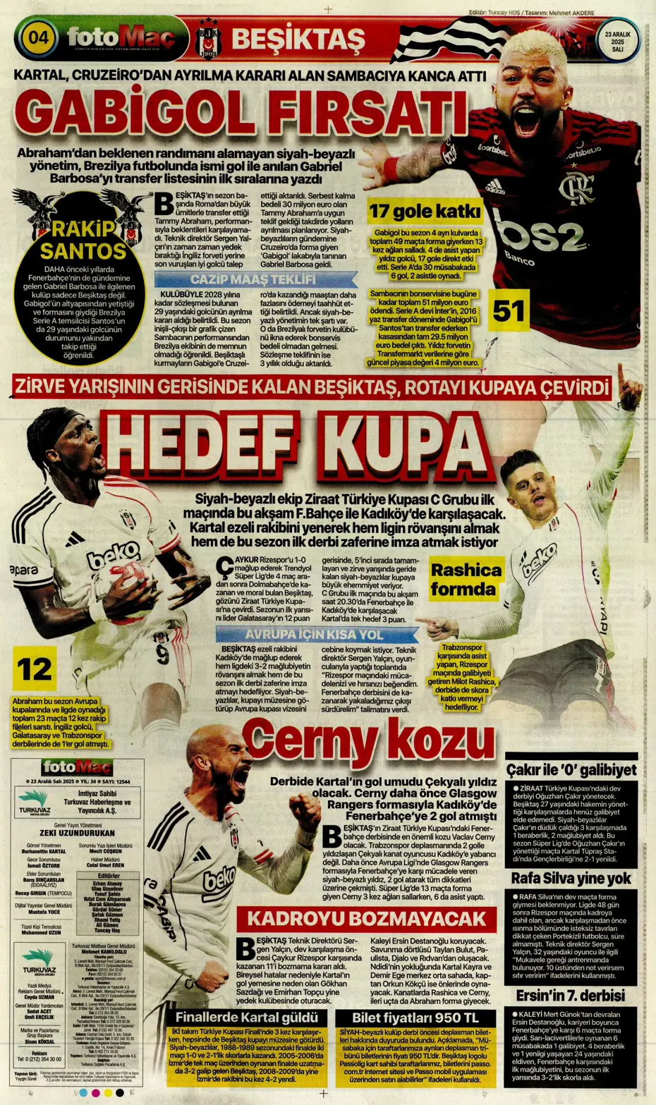 "Fenerbahçe'den Talisca'yla ilgili son karar çıktı" | Sporun manşetleri - 6 "Fenerbahçe'den Talisca'yla ilgili son karar çıktı" | Sporun manşetleri - 6