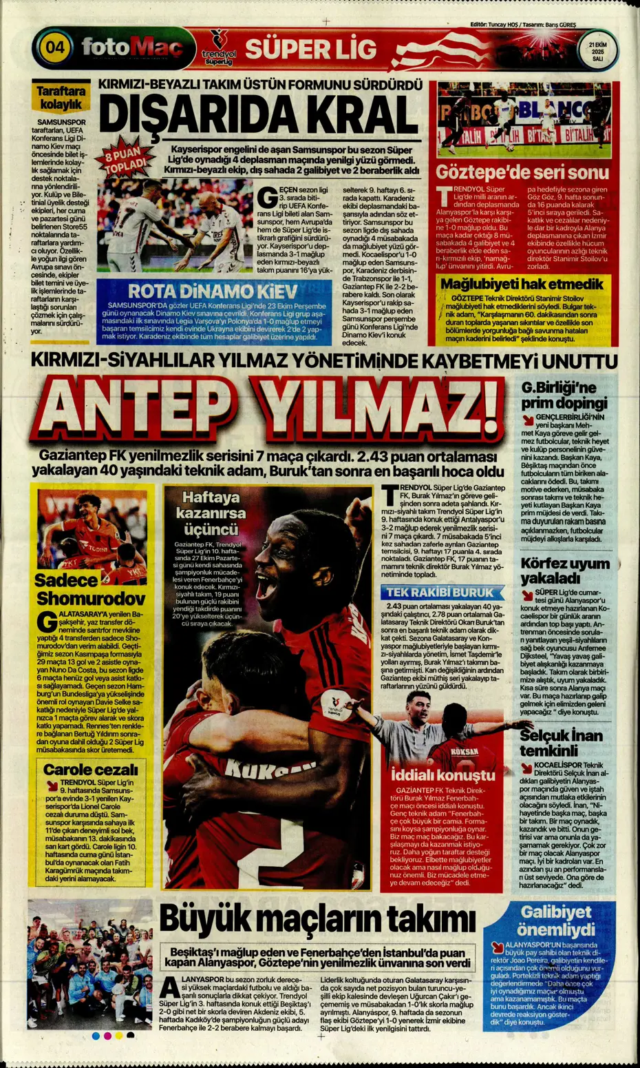 "Ve Goretzka doğrulandı" | Sporun manşetleri - 25 "Ve Goretzka doğrulandı" | Sporun manşetleri - 25