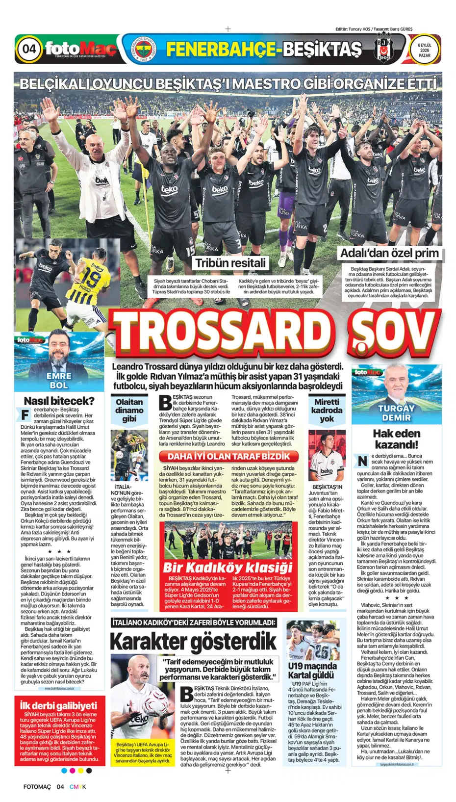 "Kadıköy'ün kralı Kartal" | Sporun manşetleri - 20 "Kadıköy'ün kralı Kartal" | Sporun manşetleri - 20