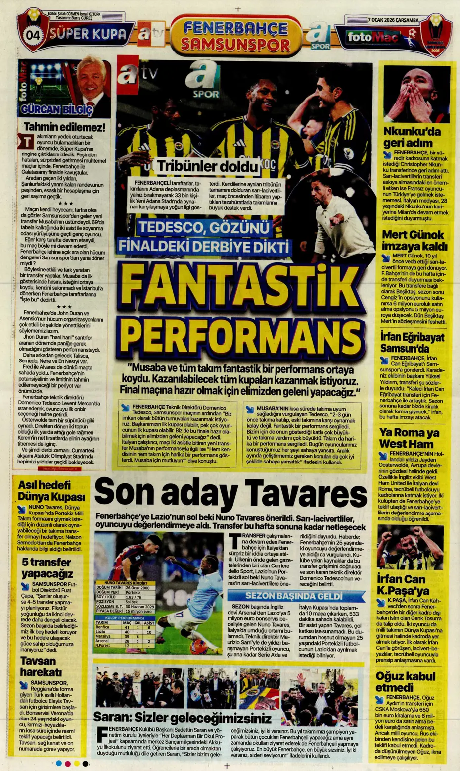 "İrfan Can Kahveci bugün resmi imzayı atacak" | Sporun manşetleri - 6