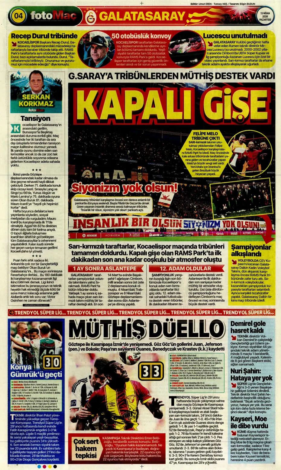 "Aslan krize girdi" | Sporun manşetleri - 9