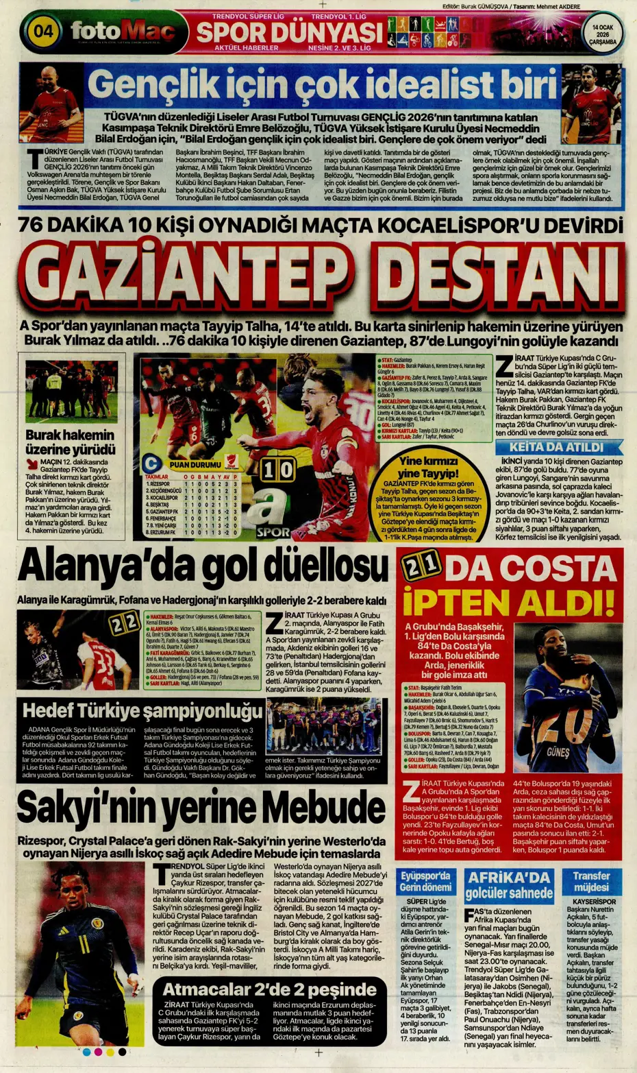 "N'Golo Kante Fenerbahçe'de" | Sporun manşetleri - 4