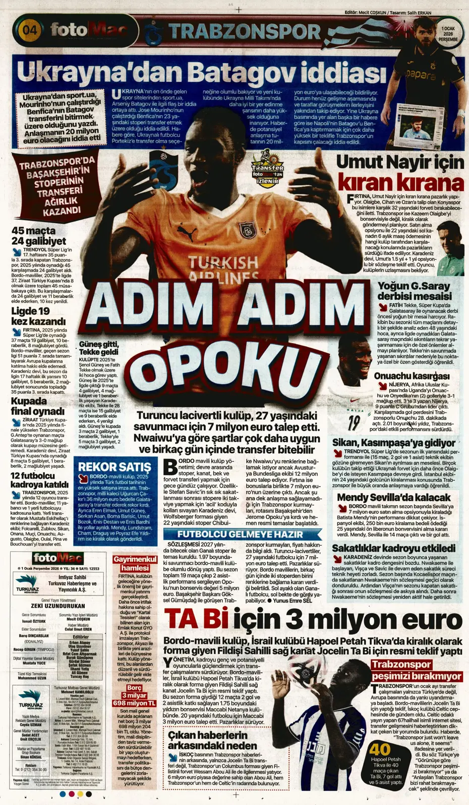 "Tedesco'dan transferde 3 isme olumlu rapor" | Sporun manşetleri - 5