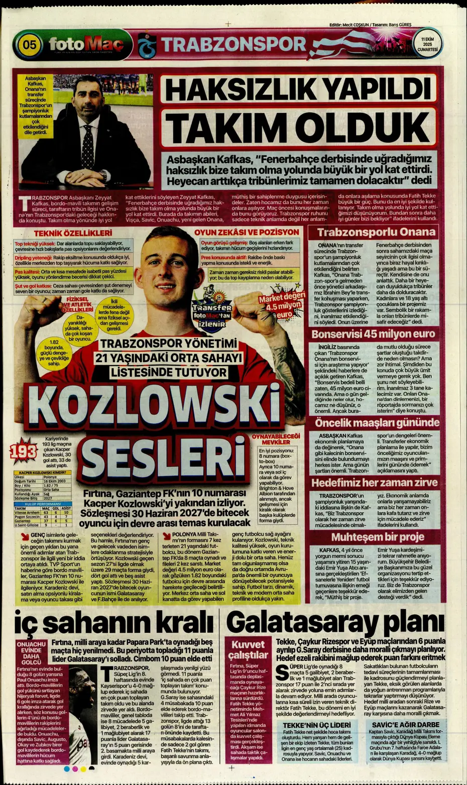 "Sergen Yalçın'ın yeni hedefi Çağlar Söyüncü" | Sporun manşetleri - 29