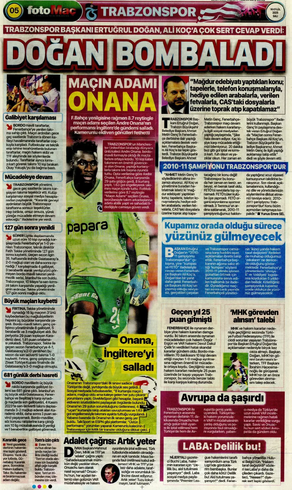 "Fenerbahçe'den David Alaba bombası" | Sporun manşetleri - 15