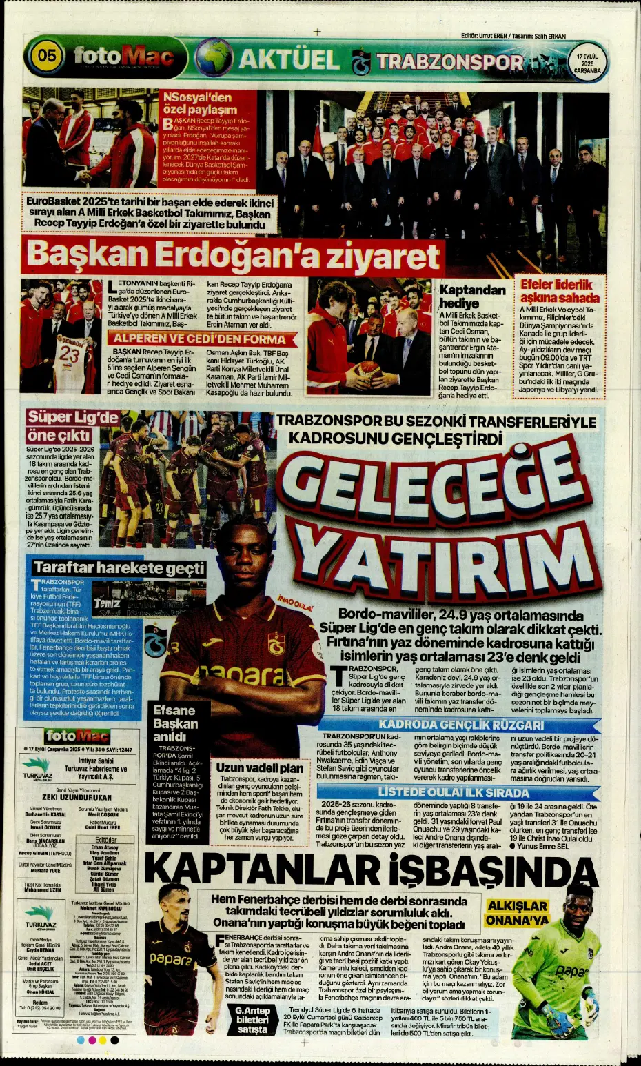 "Okan Buruk'un İlkay-Sane planı" | Sporun manşetleri - 13
