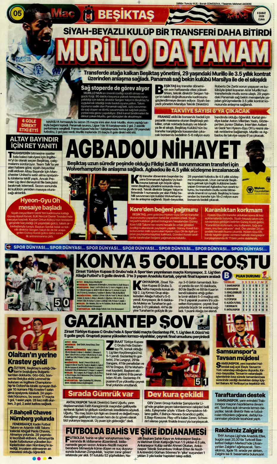 "Transferin son günü Aral Şimşir bombası" | Sporun manşetleri - 9 "Transferin son günü Aral Şimşir bombası" | Sporun manşetleri - 9