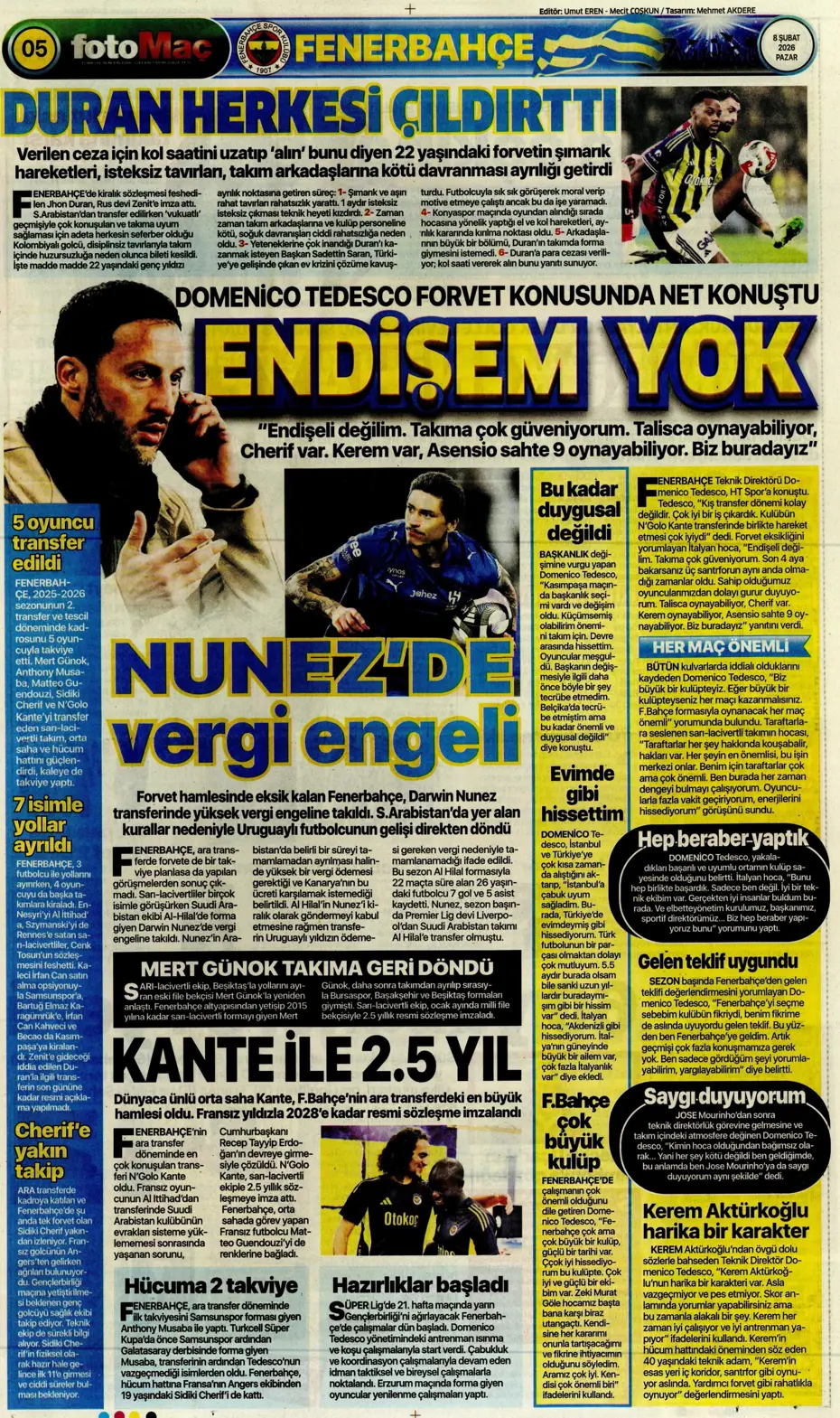 "Darwin Nunez apronda" | Sporun manşetleri - 20