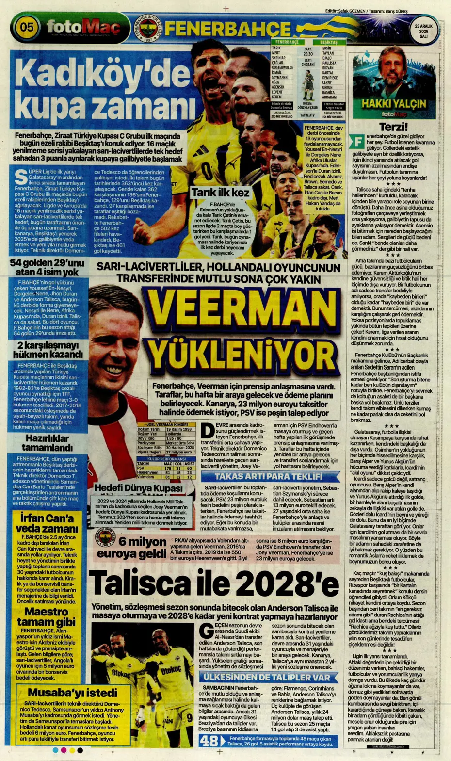 "Fenerbahçe'den Talisca'yla ilgili son karar çıktı" | Sporun manşetleri - 3 "Fenerbahçe'den Talisca'yla ilgili son karar çıktı" | Sporun manşetleri - 3