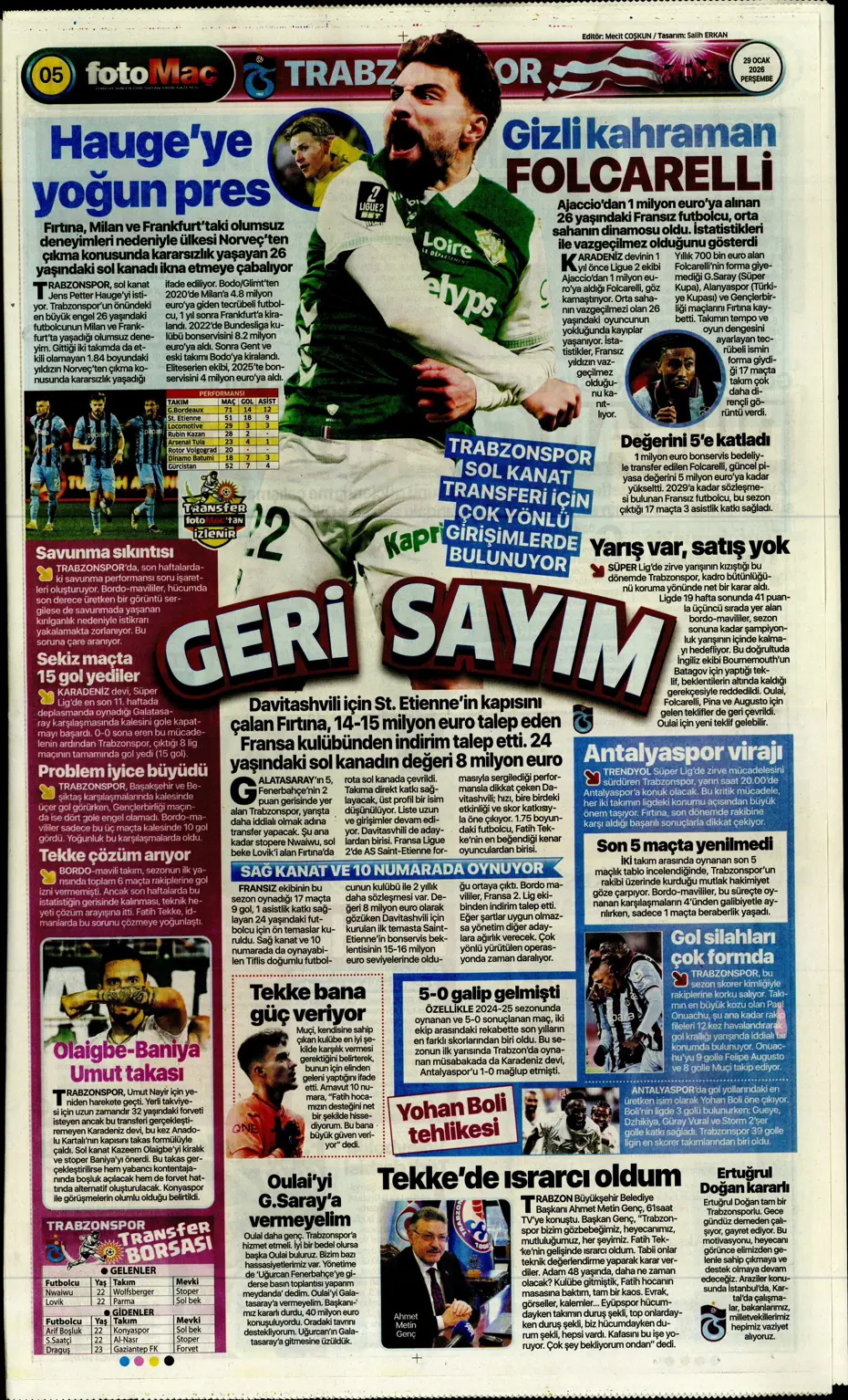 "Galatasaray'dan Şampiyonlar Ligi maçı sonrası transfer: İş bitirildi" | Sporun manşetleri - 2 "Galatasaray'dan Şampiyonlar Ligi maçı sonrası transfer: İş bitirildi" | Sporun manşetleri - 2