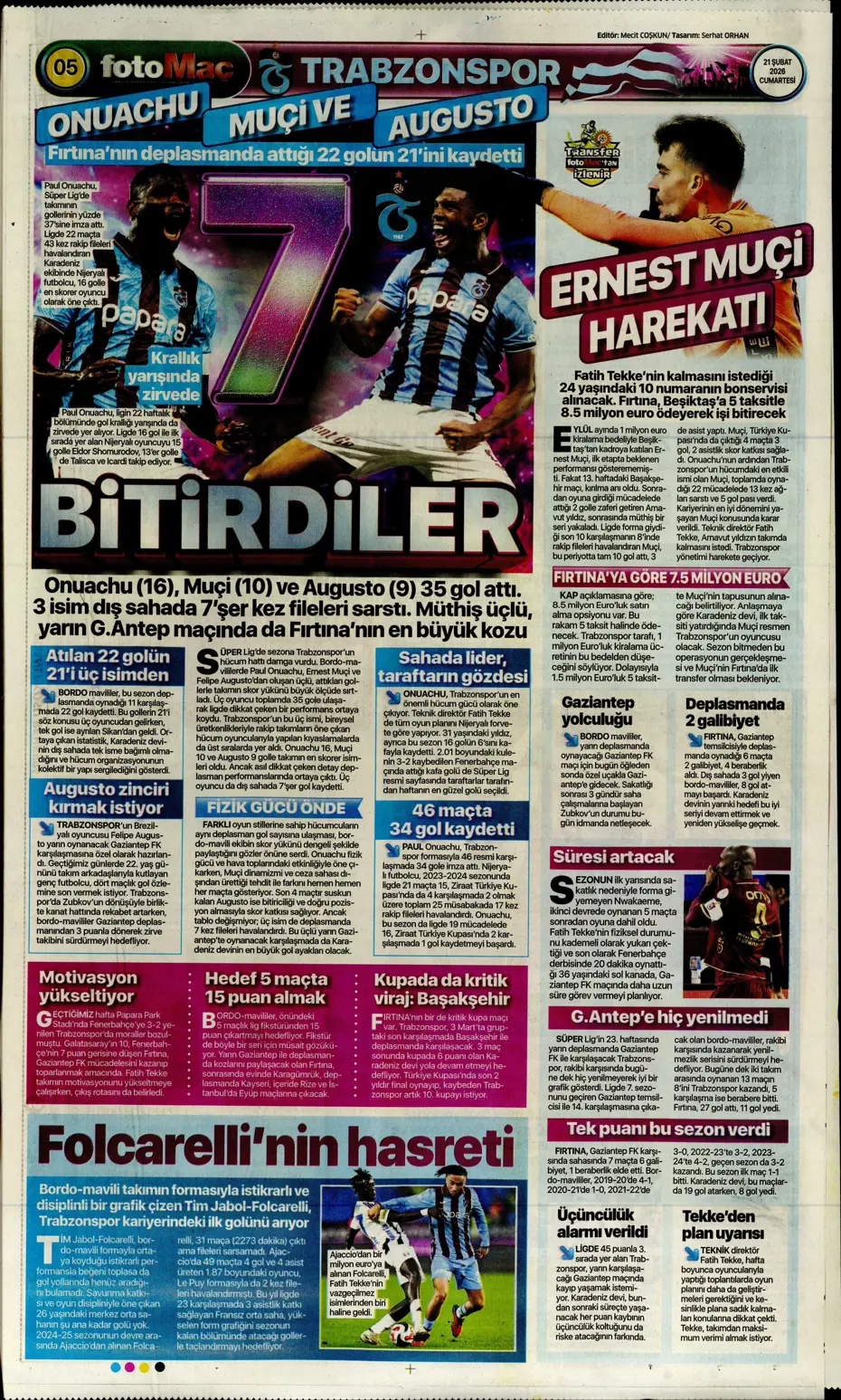 "İlk transfer Altay Bayındır" | Sporun manşetleri - 7