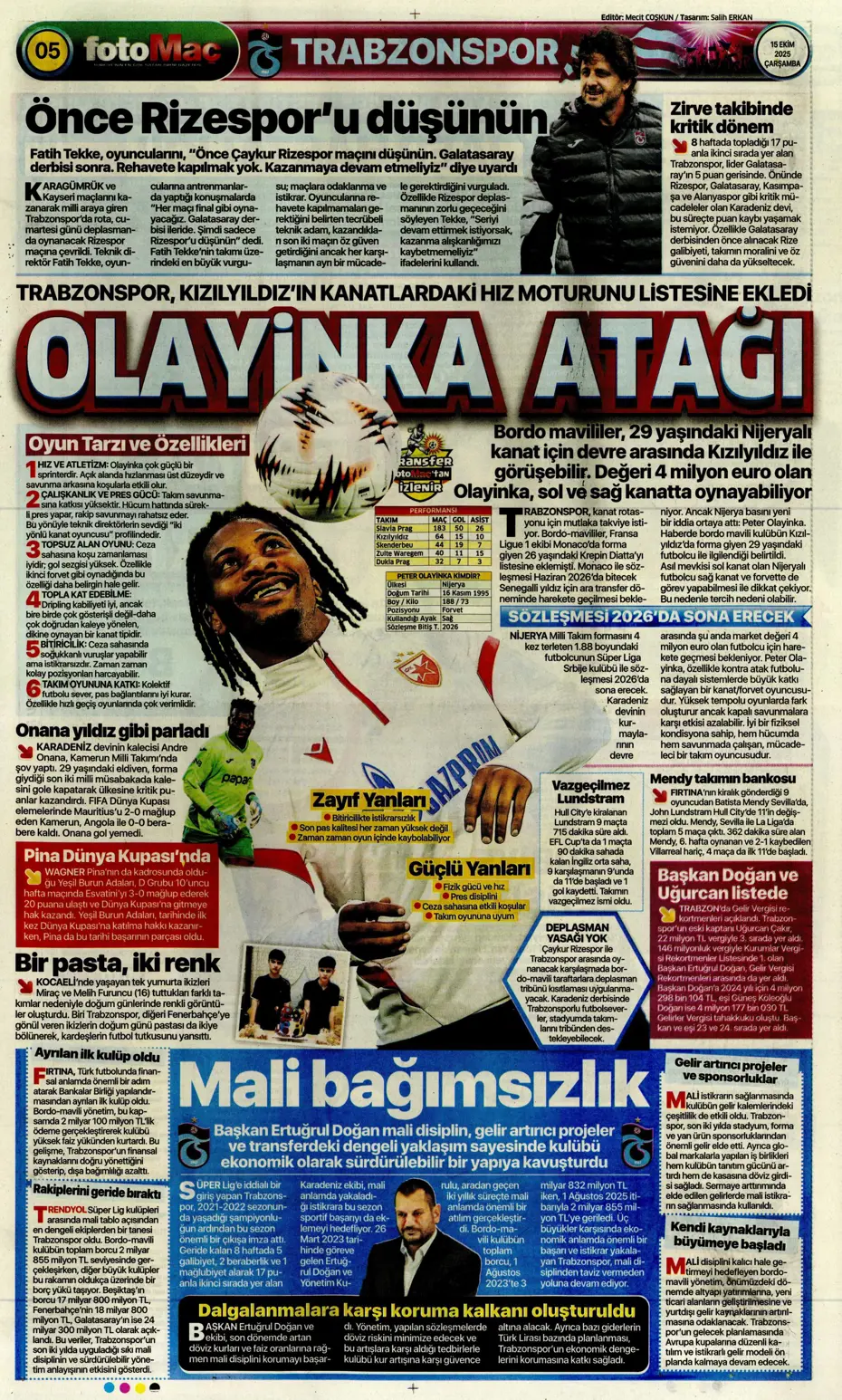 "Gürcistan'a dünyayı dar ettik" | Sporun manşetleri - 23