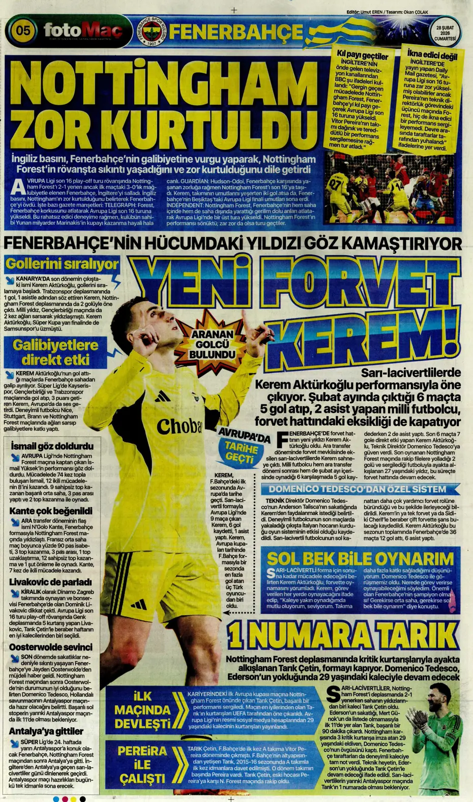 "İsmail Yüksek'e İngiliz takibi" | Sporun manşetleri - 10