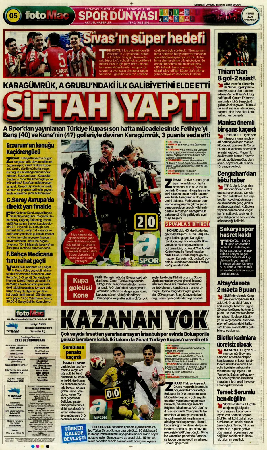 "Anlaşma tamam, sezon sonunda Fenerbahçe'den ayrılıyor" | Sporun manşetleri - 8 "Anlaşma tamam, sezon sonunda Fenerbahçe'den ayrılıyor" | Sporun manşetleri - 8