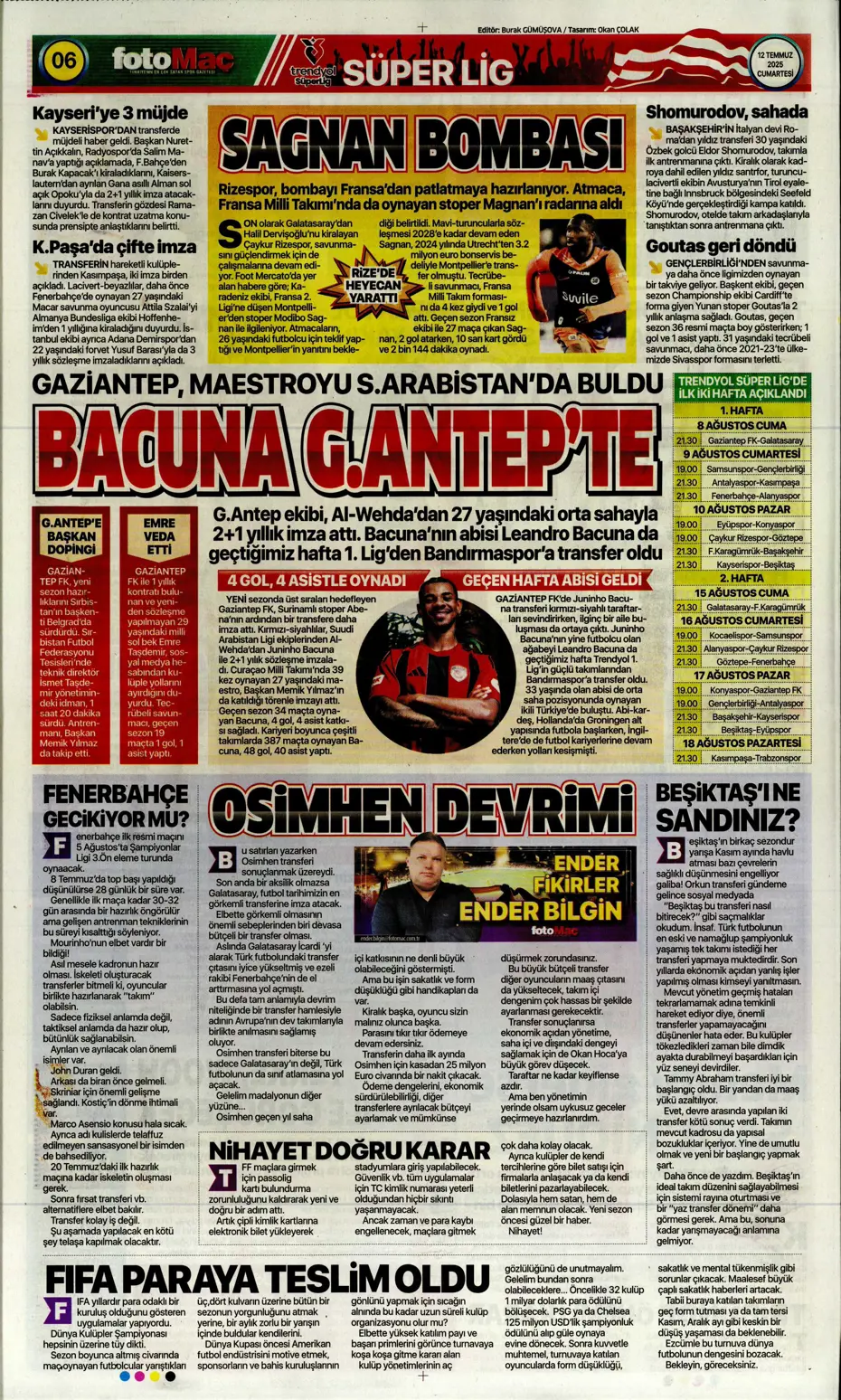 "Asensio ve Skriniar birlikte geliyor" | Sporun manşetleri - 20