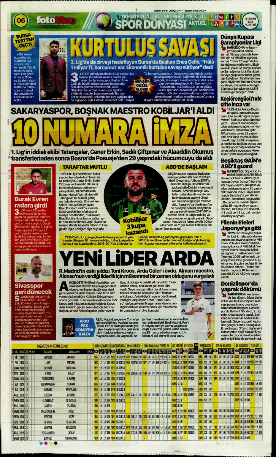 "Marco Asensio Fenerbahçe'de" | Sporun manşetleri - 20