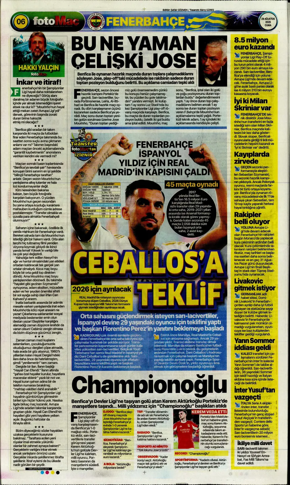 "Avrupa da gitti Solskjaer de" | Sporun manşetleri - 22