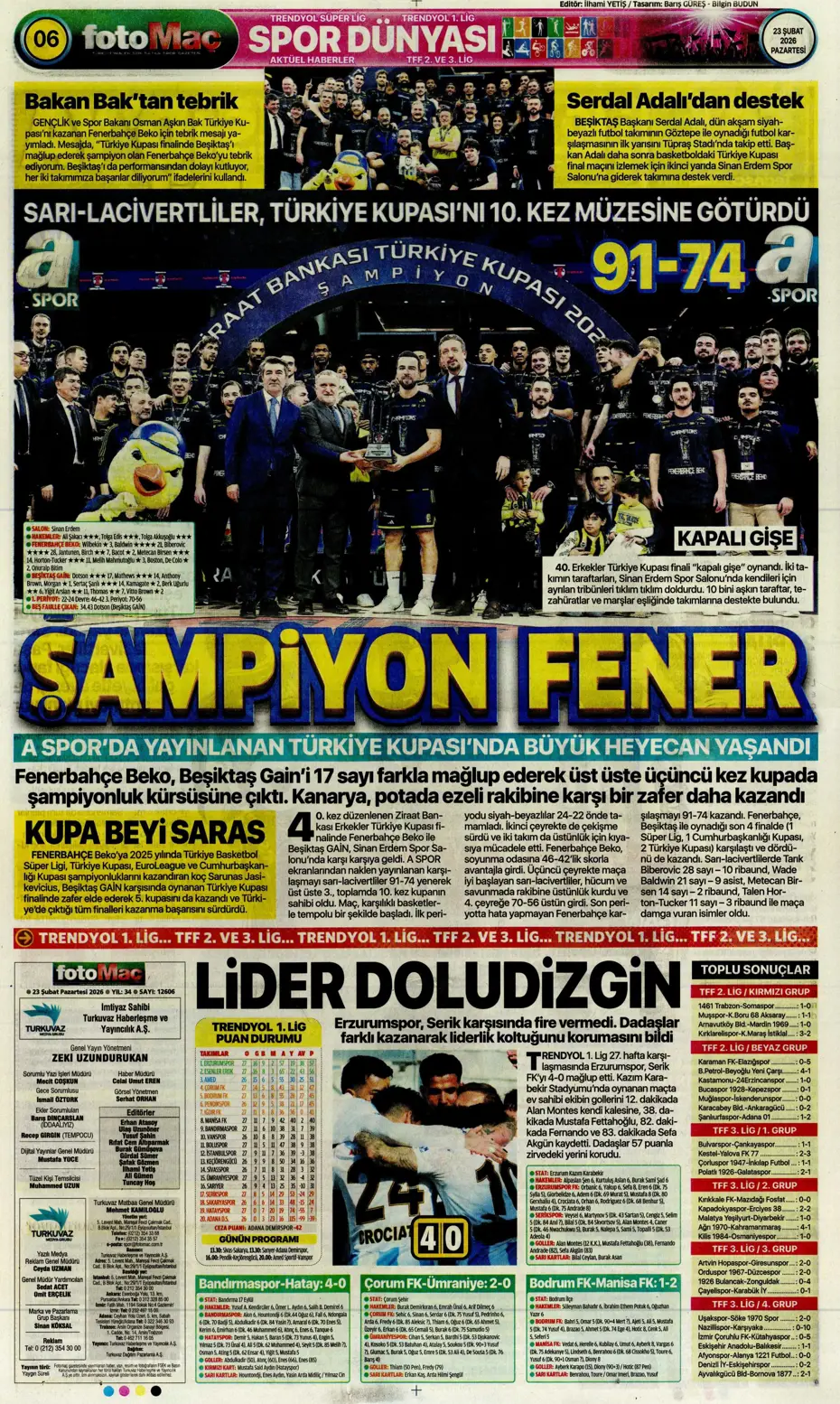 "Fenerbahçe'ye Galatasaray dopingi: Whatsapp grubunda bayram havası" | Sporun manşetleri - 12 "Fenerbahçe'ye Galatasaray dopingi: Whatsapp grubunda bayram havası" | Sporun manşetleri - 12