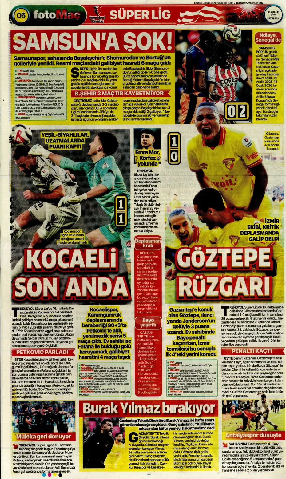 "Tedesco 8 ismi sildi, Fenerbahçe gönderiyor" | Sporun manşetleri - 9