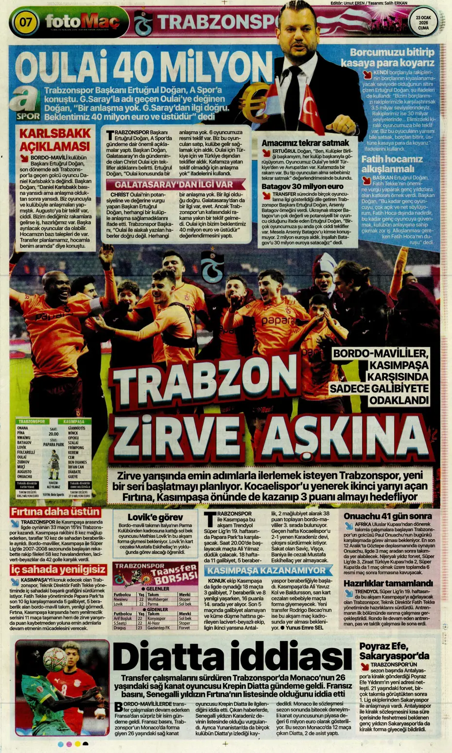 "Fenerbahçe'de En-Nesyri'nin yerine gelecek golcü belli" | Sporun manşetleri - 19 "Fenerbahçe'de En-Nesyri'nin yerine gelecek golcü belli" | Sporun manşetleri - 19