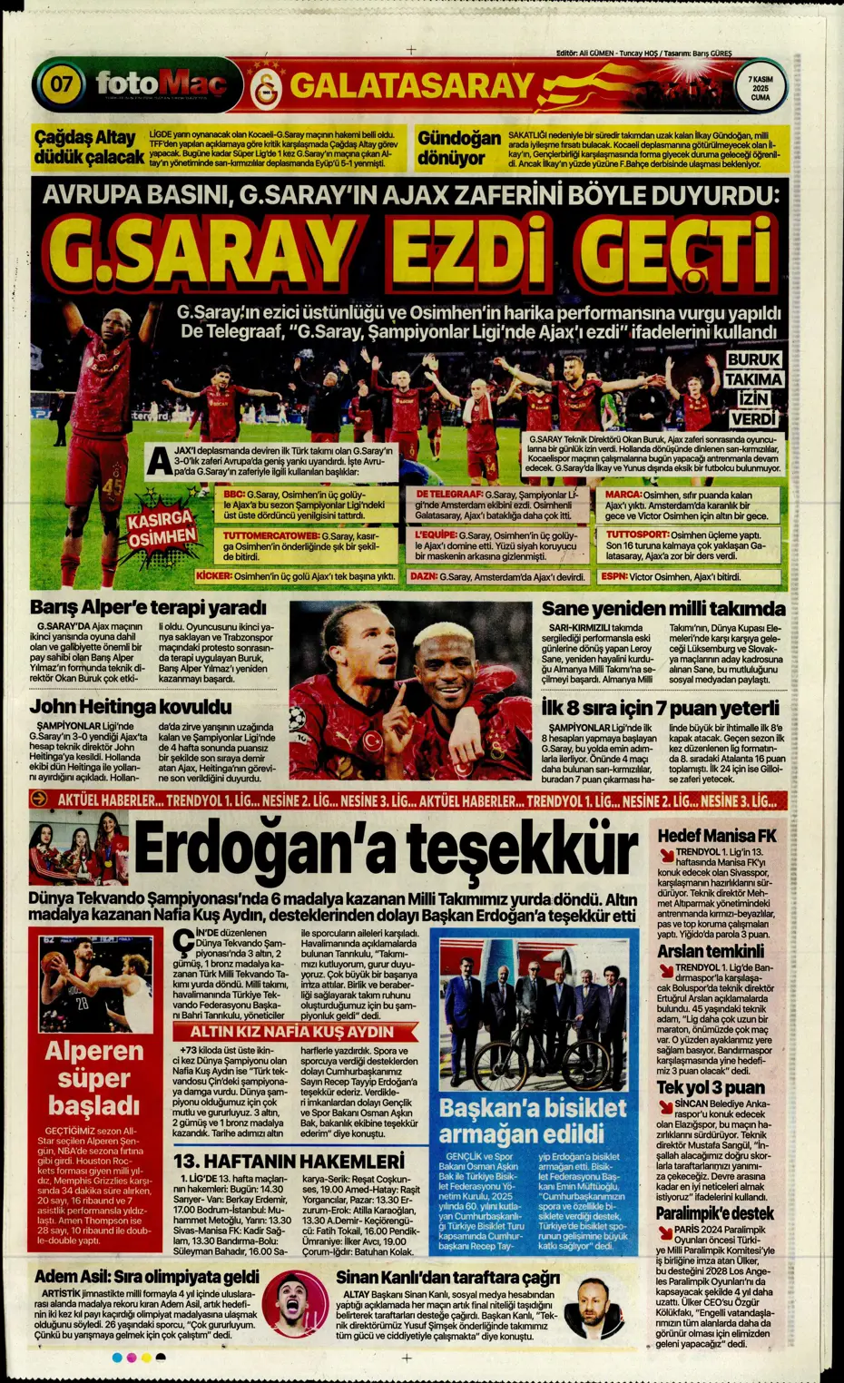 "Hakem Fenerbahçe'nin 2 puanını çaldı" | Sporun manşetleri - 22