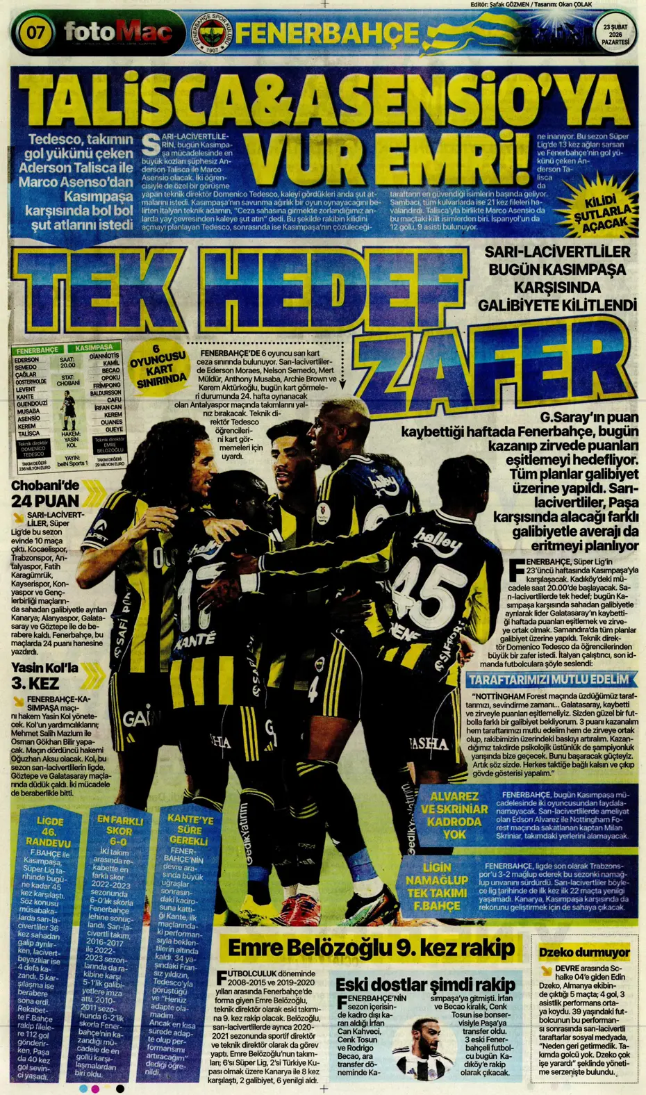 "Fenerbahçe'ye Galatasaray dopingi: Whatsapp grubunda bayram havası" | Sporun manşetleri - 21 "Fenerbahçe'ye Galatasaray dopingi: Whatsapp grubunda bayram havası" | Sporun manşetleri - 21