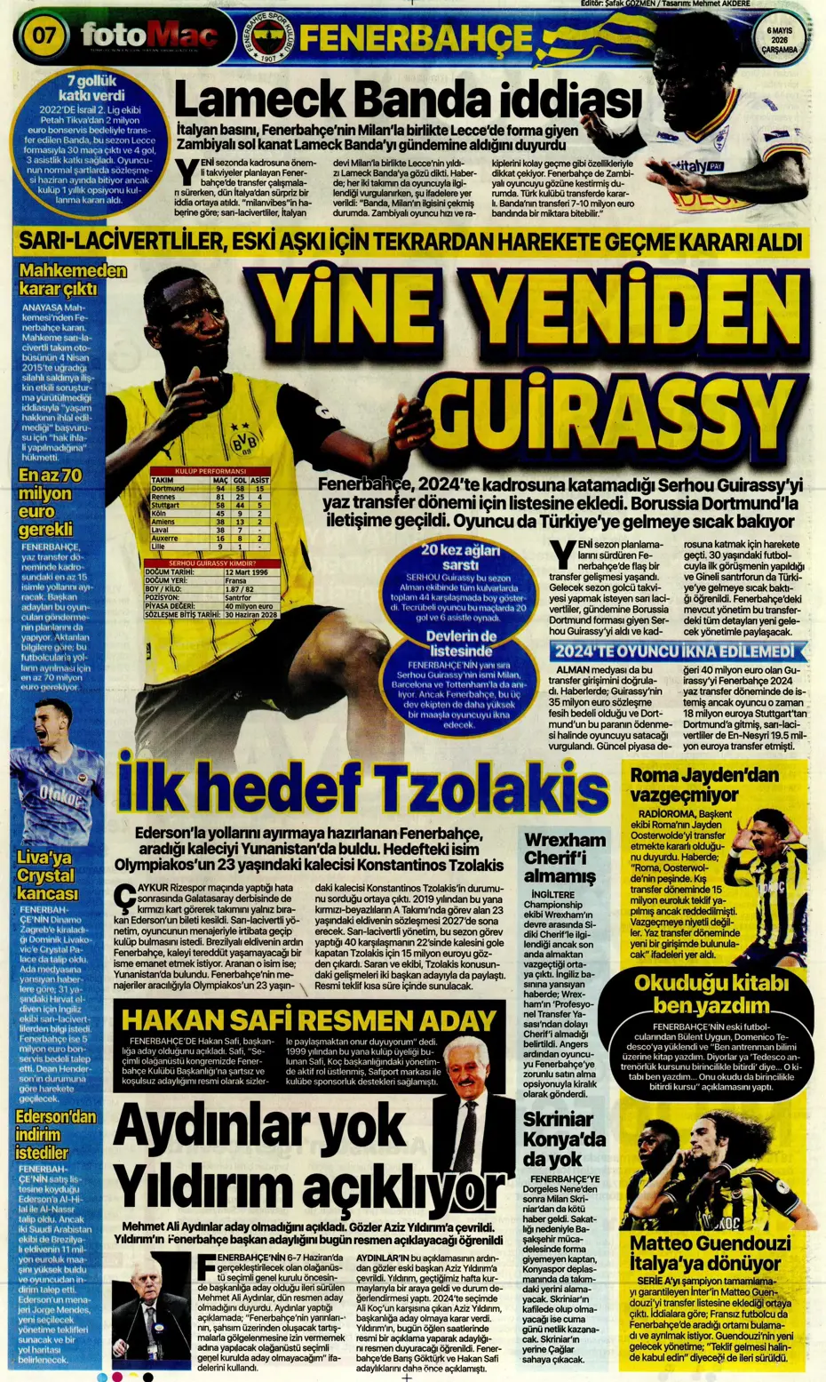Sadettin Saran giderayak 3 yıldızı Fenerbahçe'ye kazandırıyor | Sporun manşetleri - 7 Sadettin Saran giderayak 3 yıldızı Fenerbahçe'ye kazandırıyor | Sporun manşetleri - 7