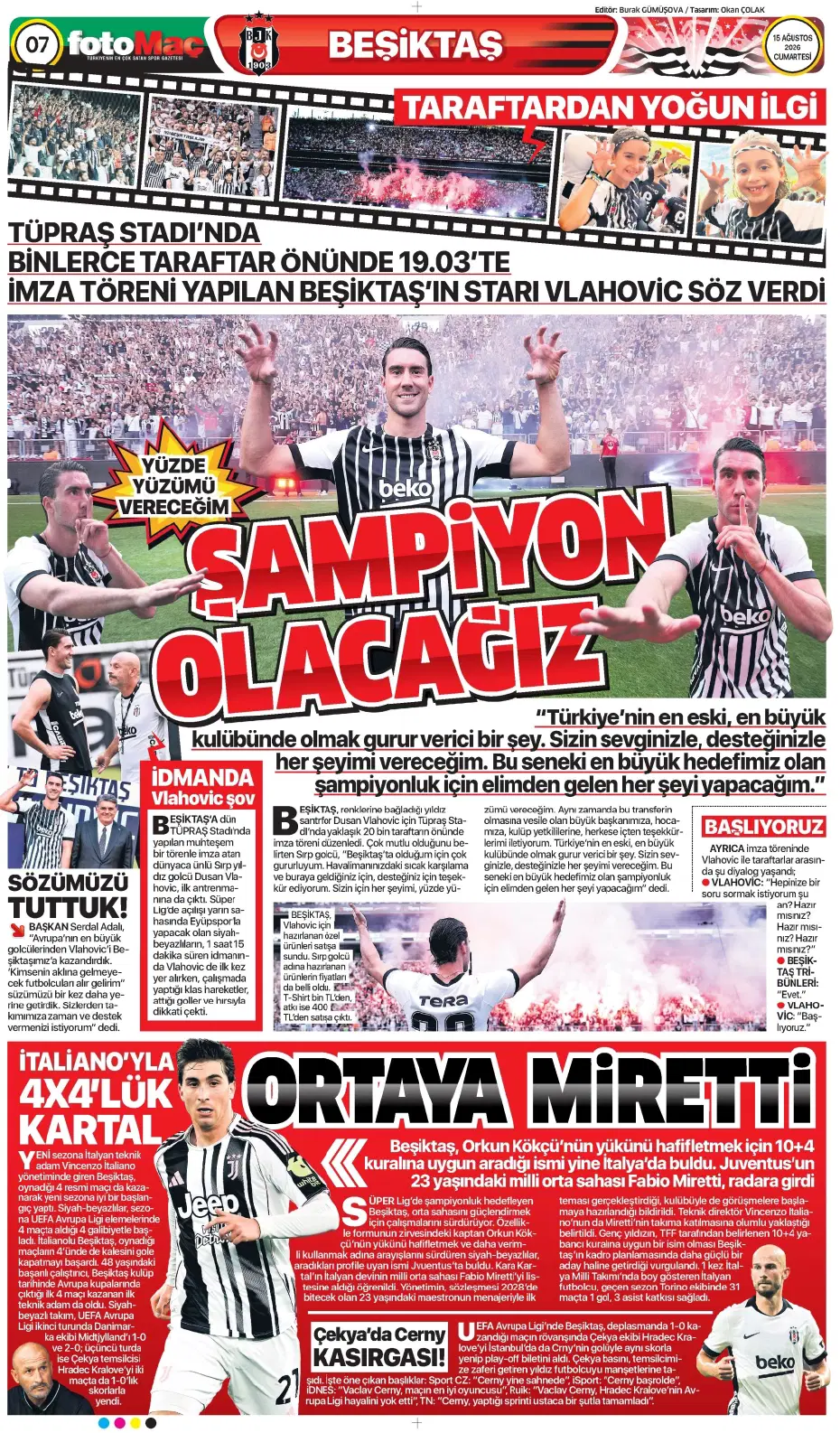 "Darwin Nunez geliyor" | Sporun manşetleri - 12 "Darwin Nunez geliyor" | Sporun manşetleri - 12