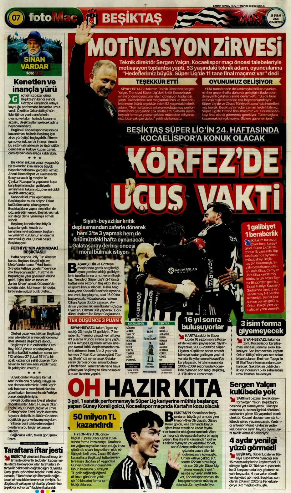 "İsmail Yüksek'e İngiliz takibi" | Sporun manşetleri - 31