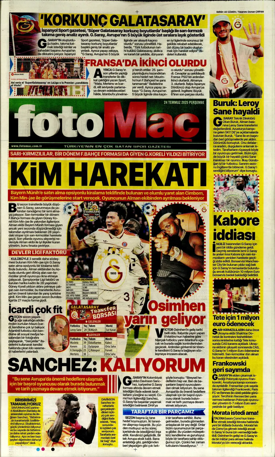 "Enzo Millot Aslan oluyor" | Sporun manşetleri - 26