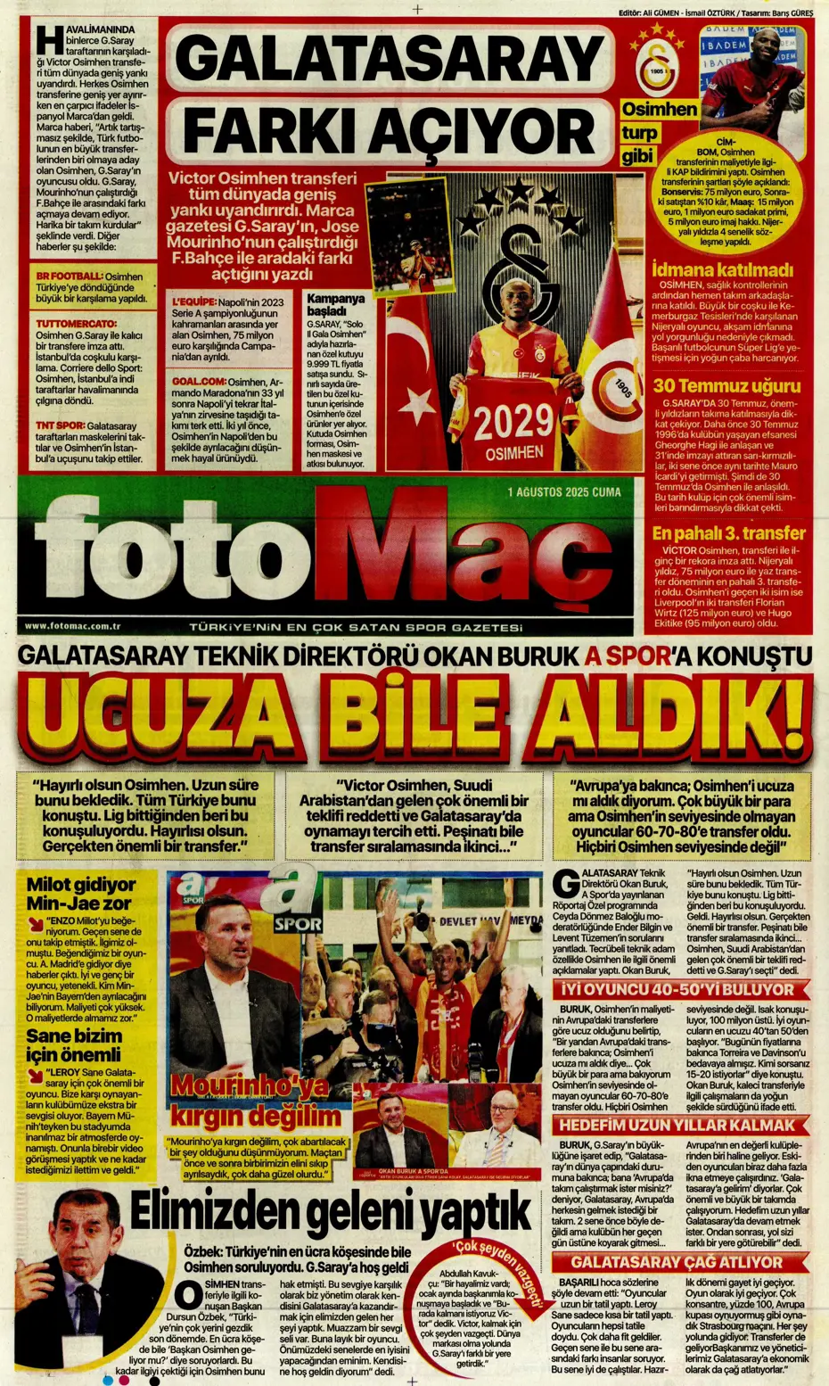"Ederson için geri sayım" | Sporun manşetleri - 21
