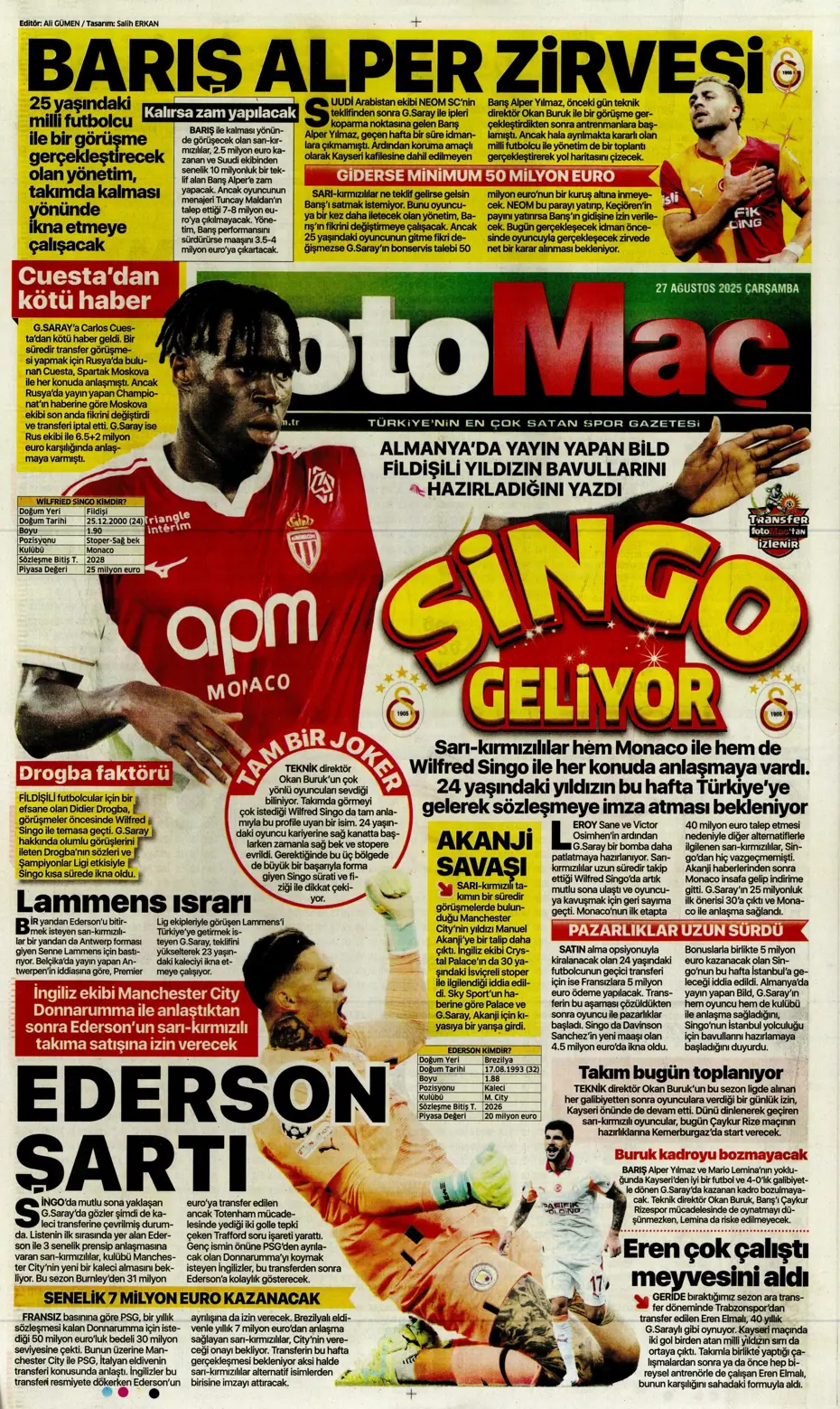 "Fenerbahçe'den 850 milyon euroluk tarihi hamle" | Sporun manşetleri - 18