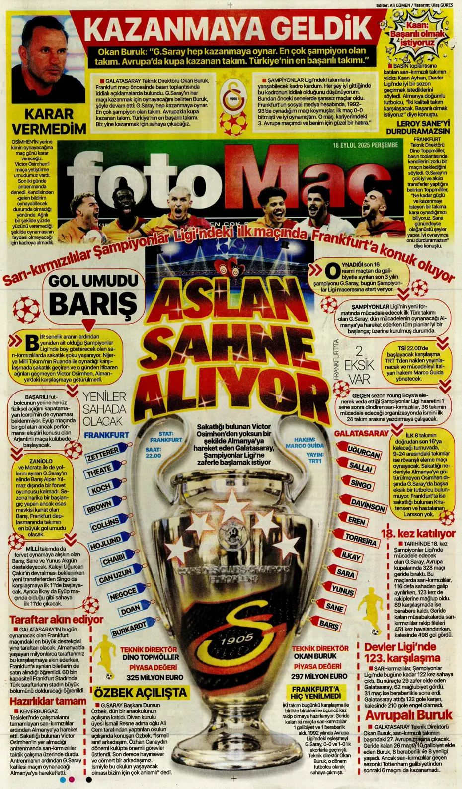 "Fenerbahçe 'Can' evinden vuruldu" | Sporun manşetleri - 14