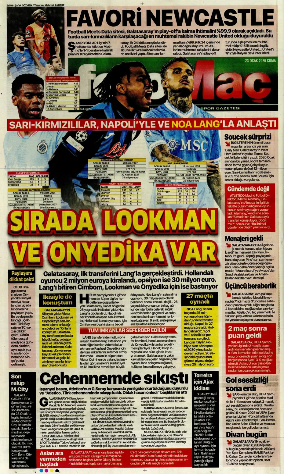 "Fenerbahçe'de En-Nesyri'nin yerine gelecek golcü belli" | Sporun manşetleri - 15 "Fenerbahçe'de En-Nesyri'nin yerine gelecek golcü belli" | Sporun manşetleri - 15