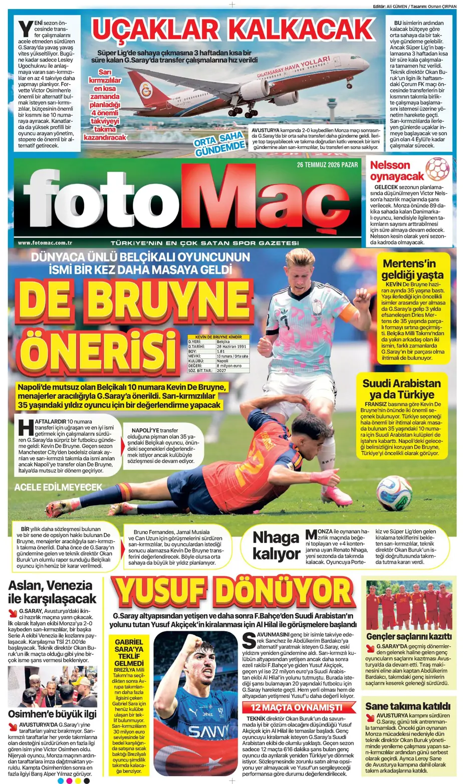 "Darwin Nunez geliyor" | Sporun manşetleri - 22